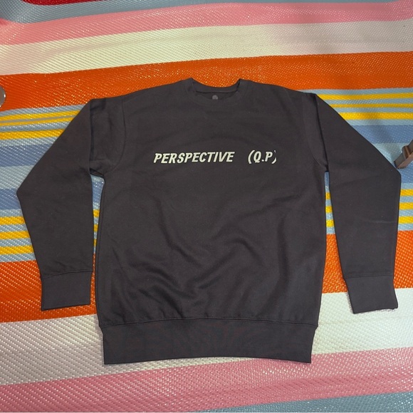 Perspective Black White Sweater Sweatshirt Men Size Medium - Picture 1 of 3